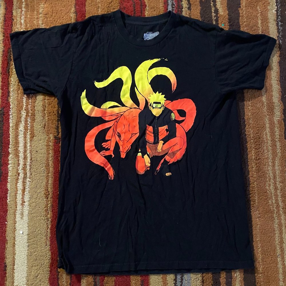 T-shirt Vintage Officiel Naruto Shippuden Gris - Ripple Junction Taille 2XL - 2000's